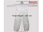 PP Non-woven Protective Clothing-White
